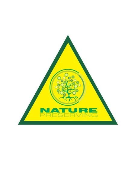 Diseño Del Logotipo Natural Naturaleza Vector Icono Ilustración — Archivo Imágenes Vectoriales