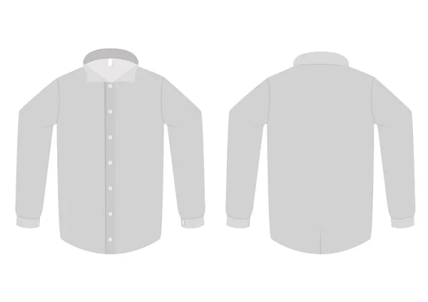 Camisa Homem Branco Ilustração Vetorial — Vetor de Stock