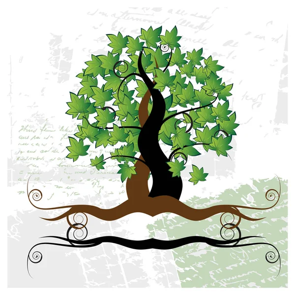 Árvore Vetorial Fundo Branco —  Vetores de Stock