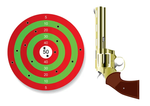 Target Pistol — Stock Vector