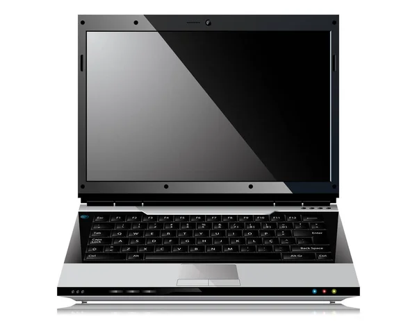 Laptop Computer Black Screen Vector Illustration — Stock Vector