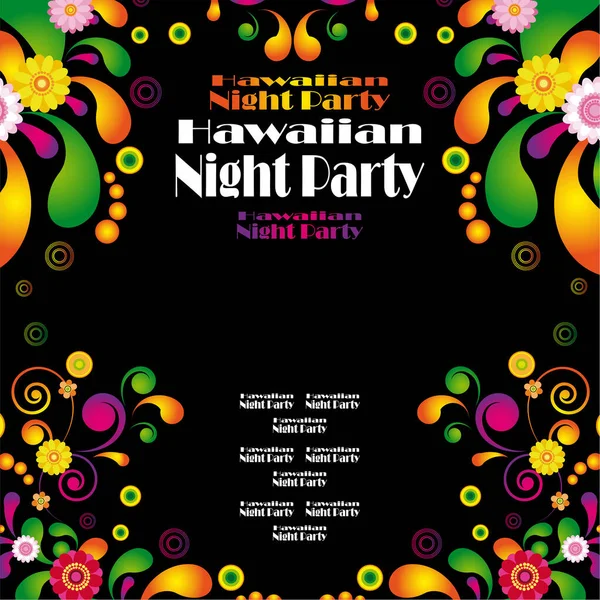 Night Party Invitation Background Vector Illustration — Stock Vector
