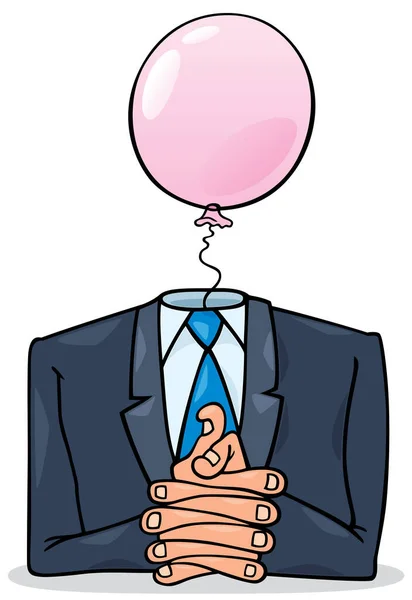 Homme Affaires Tenant Ballon Illustration — Image vectorielle