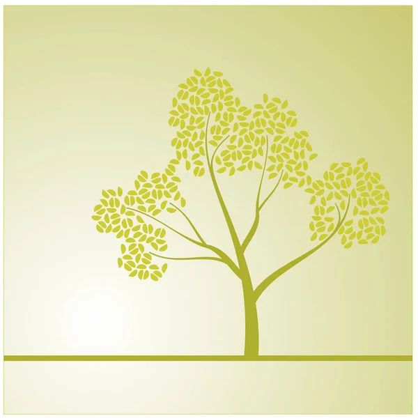 抽象的な緑の木のベクトル イラスト — ストックベクタ