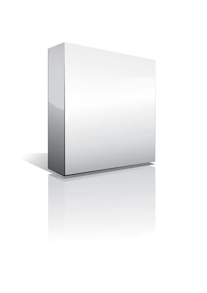 Caja Vacía Aislada Blanco — Vector de stock