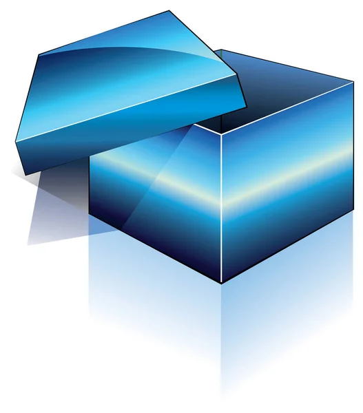 Modrá Lepenková Krabice — Stockový vektor