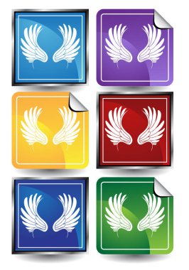 Düğme simgelerinin vektör illüstrasyonu