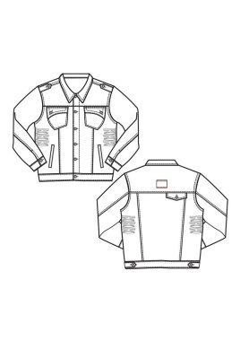 Teknik moda ceketi tasviri