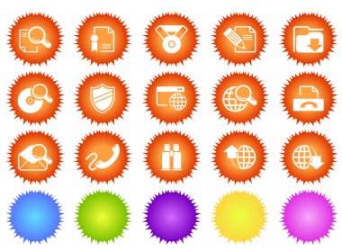 Çıkartma simgelerinin vektörü