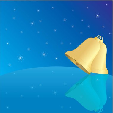 Noel çanı ve yıldızlar