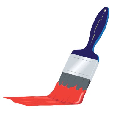 boya aracı ile boya fırçası