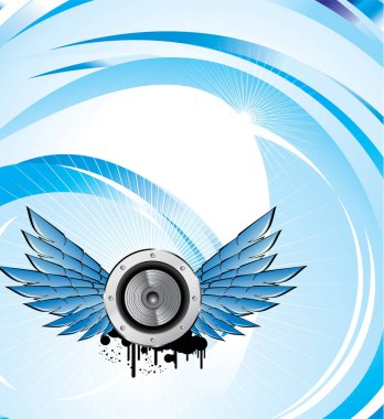 müzik amblemi tasarımı. vektör illüstrasyonu