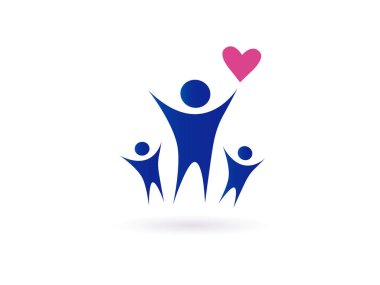 aile sevgisi logo vektör illüstrasyon tasarımı