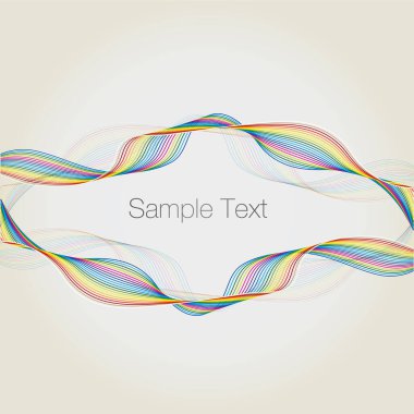 renkli dalga arka plan vektör çizim