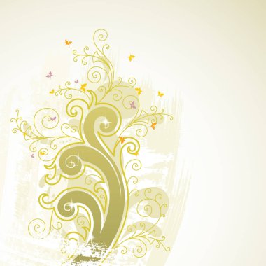 Çiçek tasarımı, vektör illüstrasyonu.