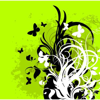 Kelebekli çiçek arkaplanı