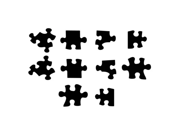 一组四块拼图 矢量图解简单设计 — 图库矢量图片