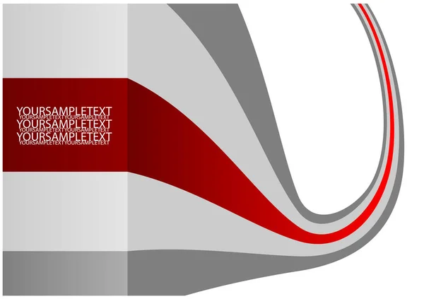 Modelo Banner Fita Vermelha — Vetor de Stock