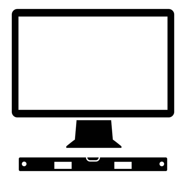 Icono Del Monitor Ordenador Ilustración Vectorial — Archivo Imágenes Vectoriales