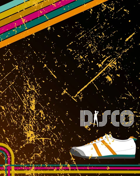 Fond Avec Des Chaussures Disco — Image vectorielle