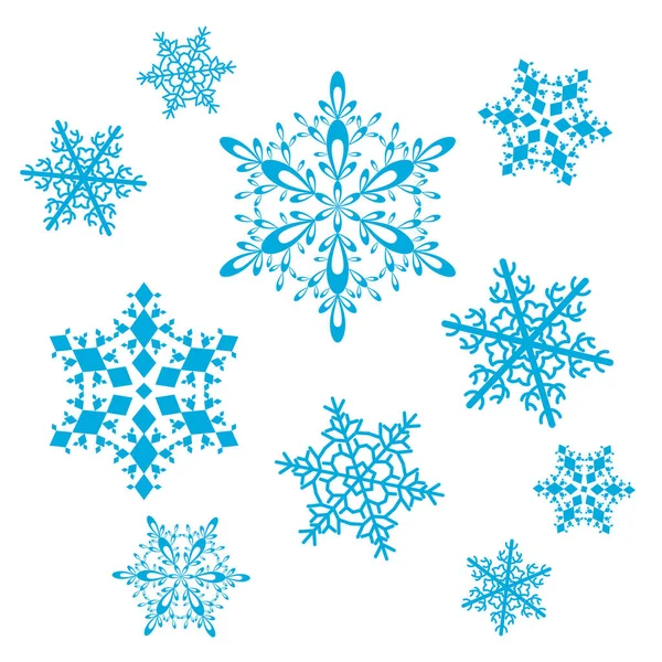 Fiocco Neve Illustrazione Vettoriale Colorata — Vettoriale Stock