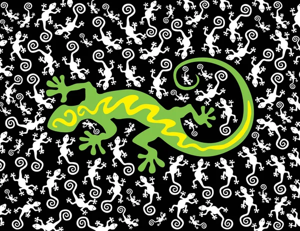Bezszwowy Wzór Kameleonem Ilustracja Wektora — Wektor stockowy