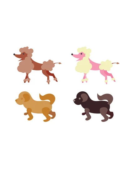 Εικονογράφηση Διάνυσμα Κινουμένων Σχεδίων Χαριτωμένο Μικρό Σκυλί — Διανυσματικό Αρχείο