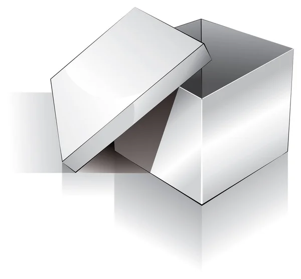 Caja Abierta Blanco Del Paquete Para Embalaje Vector — Vector de stock