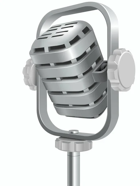 Mikrofon Med Blank Fana — Stock vektor