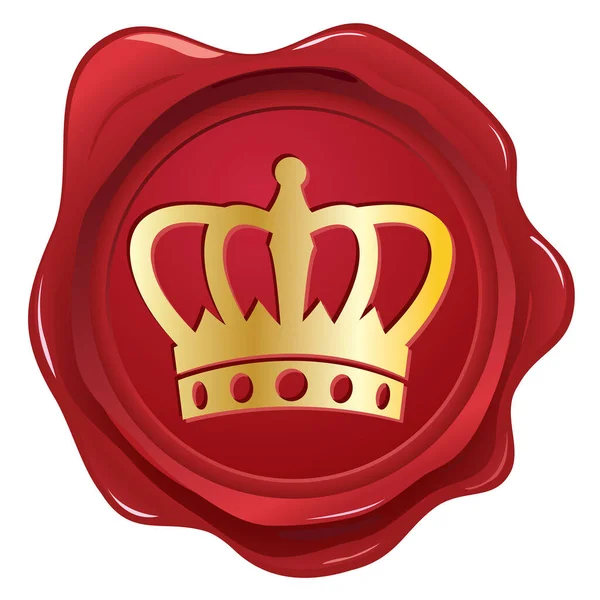 Векторная Иллюстрация Короны Красном Фоне — стоковый вектор