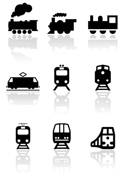 Ikony Transportu Ustawione Białym Tle Ilustracja Wektora — Wektor stockowy