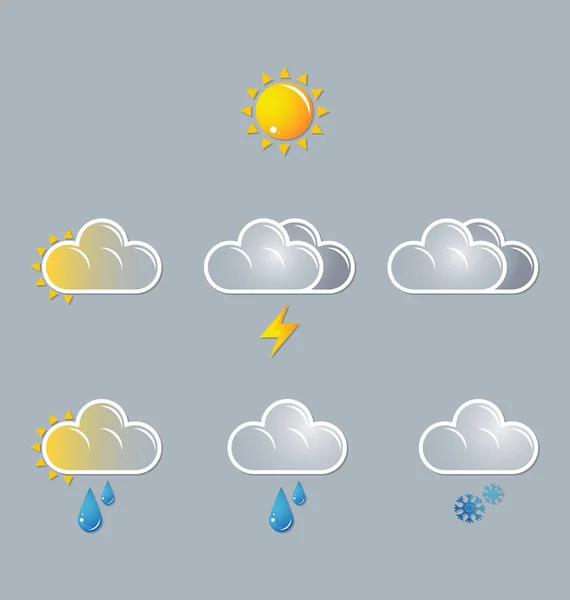 Set Icons Weather Icons — Stock Vector