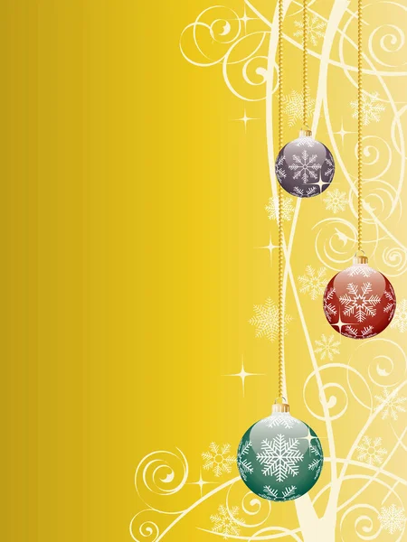 Fond Noël Avec Des Boules — Image vectorielle