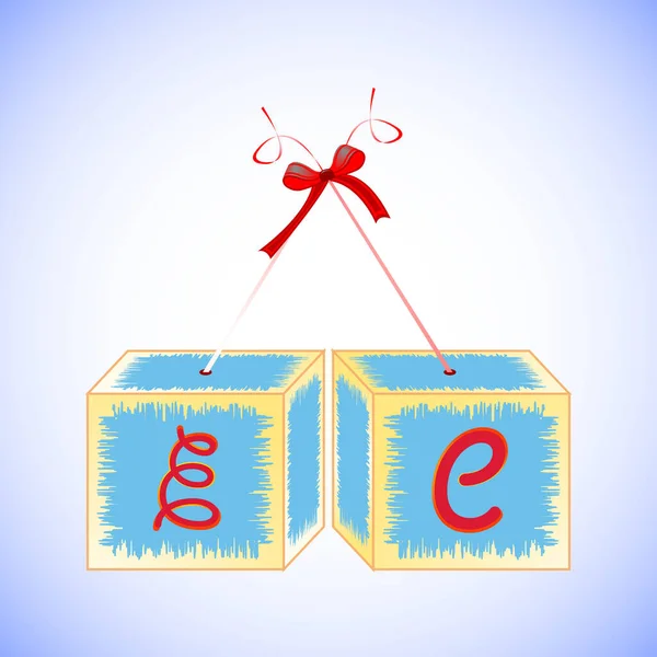 Zwei Rot Weiße Geschenkboxen Auf Blauem Hintergrund Vektorillustration — Stockvektor