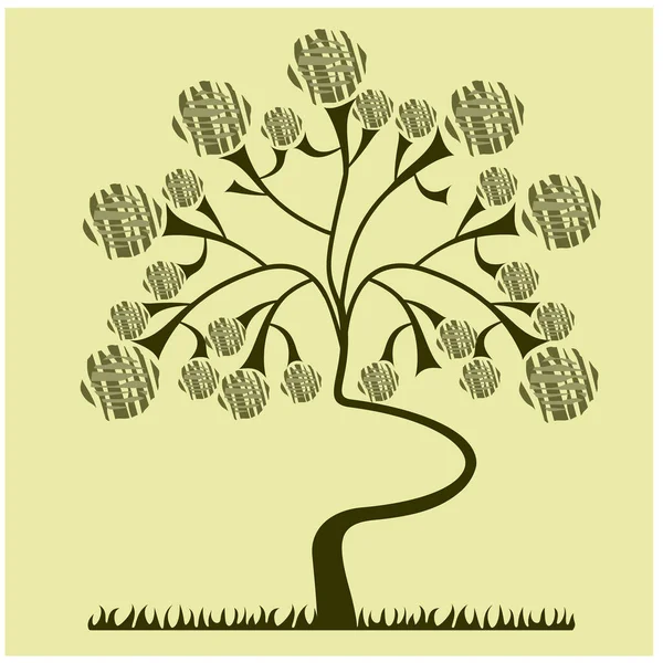 Árvore Fundo Branco —  Vetores de Stock