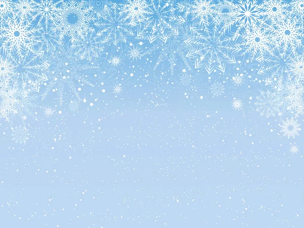 Fond Noël Avec Flocons Neige Illustration Vectorielle — Image vectorielle