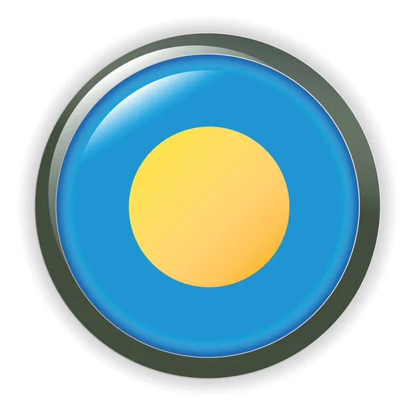ウクライナの旗と丸いボタン — ストックベクタ