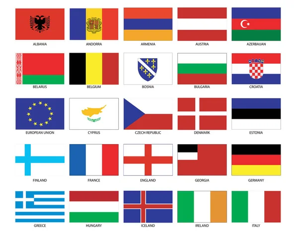 Bandiere Dei Paesi — Vettoriale Stock