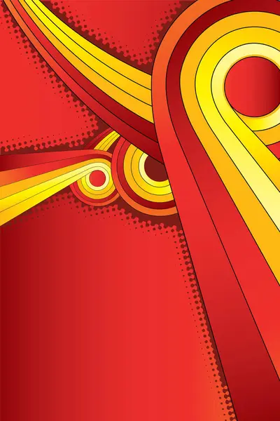 赤と金の背景のベクトルイラスト — ストックベクタ