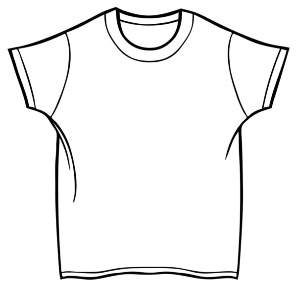 白色T恤衫 在白色背景上孤立的矢量插图 — 图库矢量图片