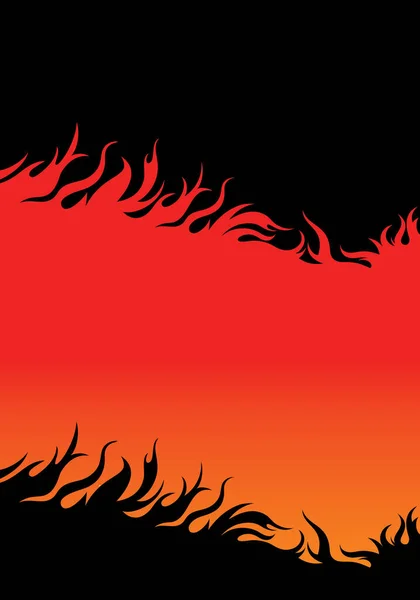 Fond Abstrait Avec Des Flammes Feu Rouge — Image vectorielle