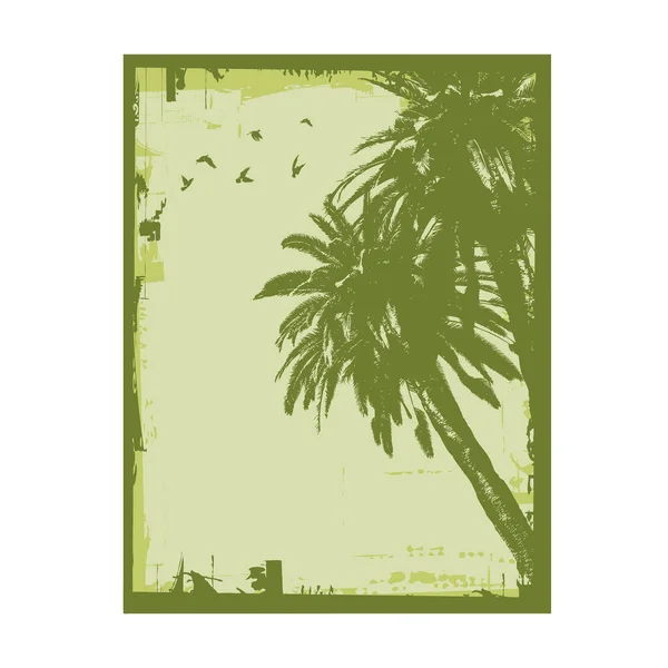 Poster Palm Trees — Stock Vector