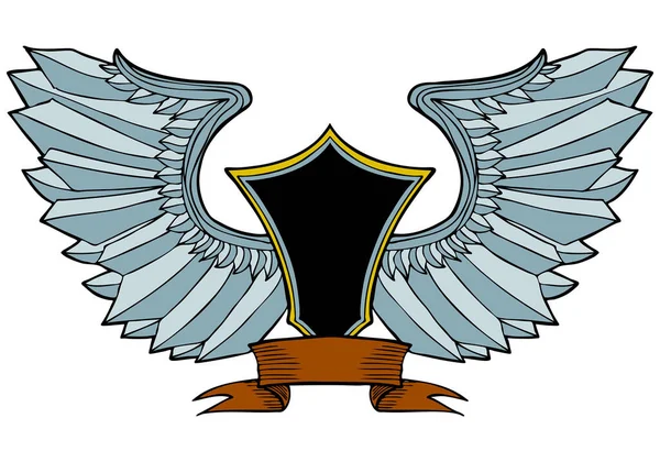 Emblème Icône Aigle Image — Image vectorielle