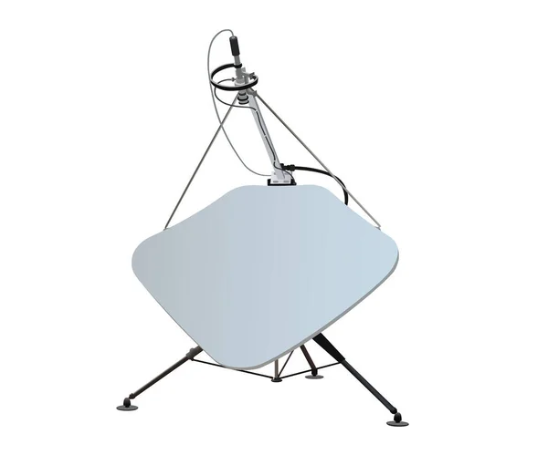 ホワイトスタジオの背景に隔離されたモダンな椅子の3Dレンダリング — ストックベクタ