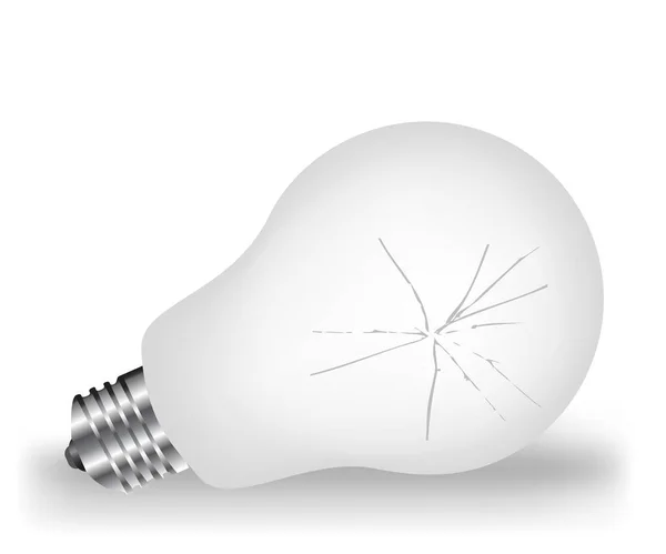 Glödlampa Vektor Illustration Enkel Design — Stock vektor