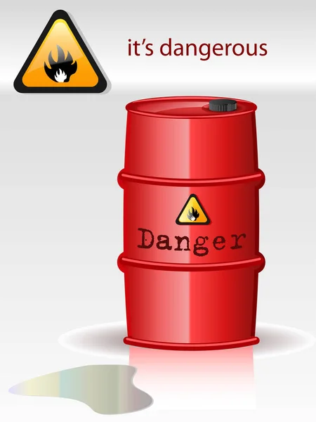Danger Toxic Gas Sign — Stock Vector