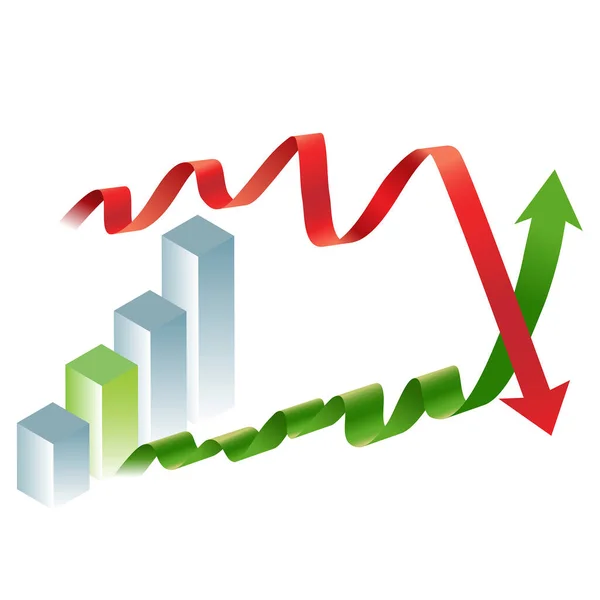Finanční Graf Graf — Stockový vektor