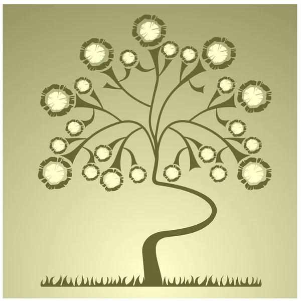 Дерево Квіткові Елементи — стоковий вектор