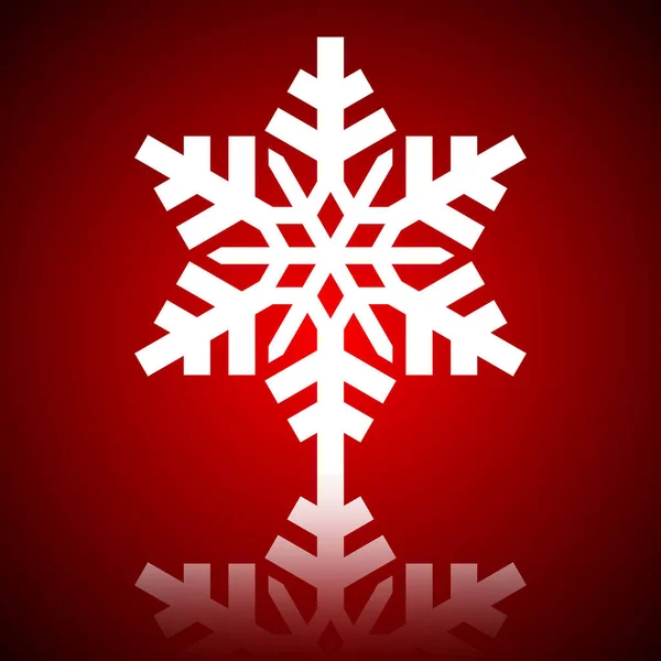 Piros Karácsonyi Hópehely Piros Háttér Vektor Illusztráció Eps — Stock Vector