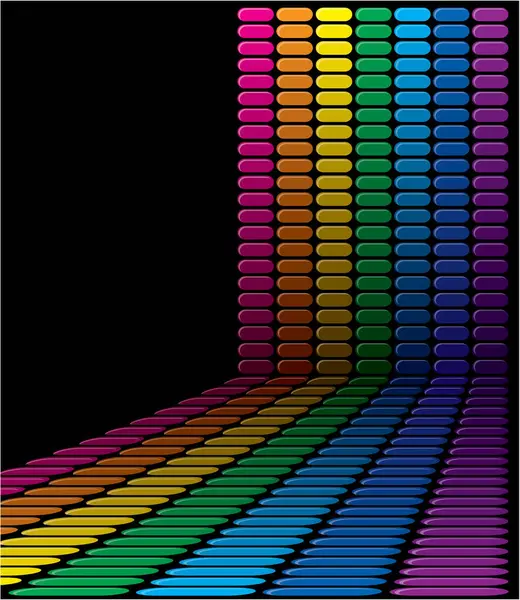 カラフルな虹の抽象的な背景 — ストックベクタ
